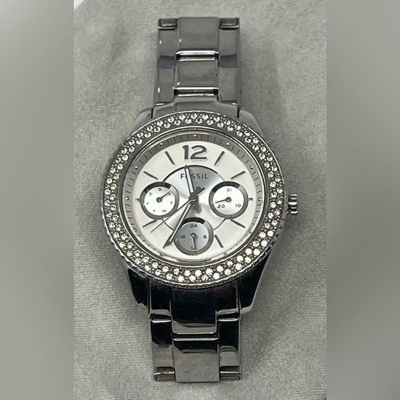 Fossil Jewelry - “Stella” Fossil Stainless Steel Silver-Tone Watch